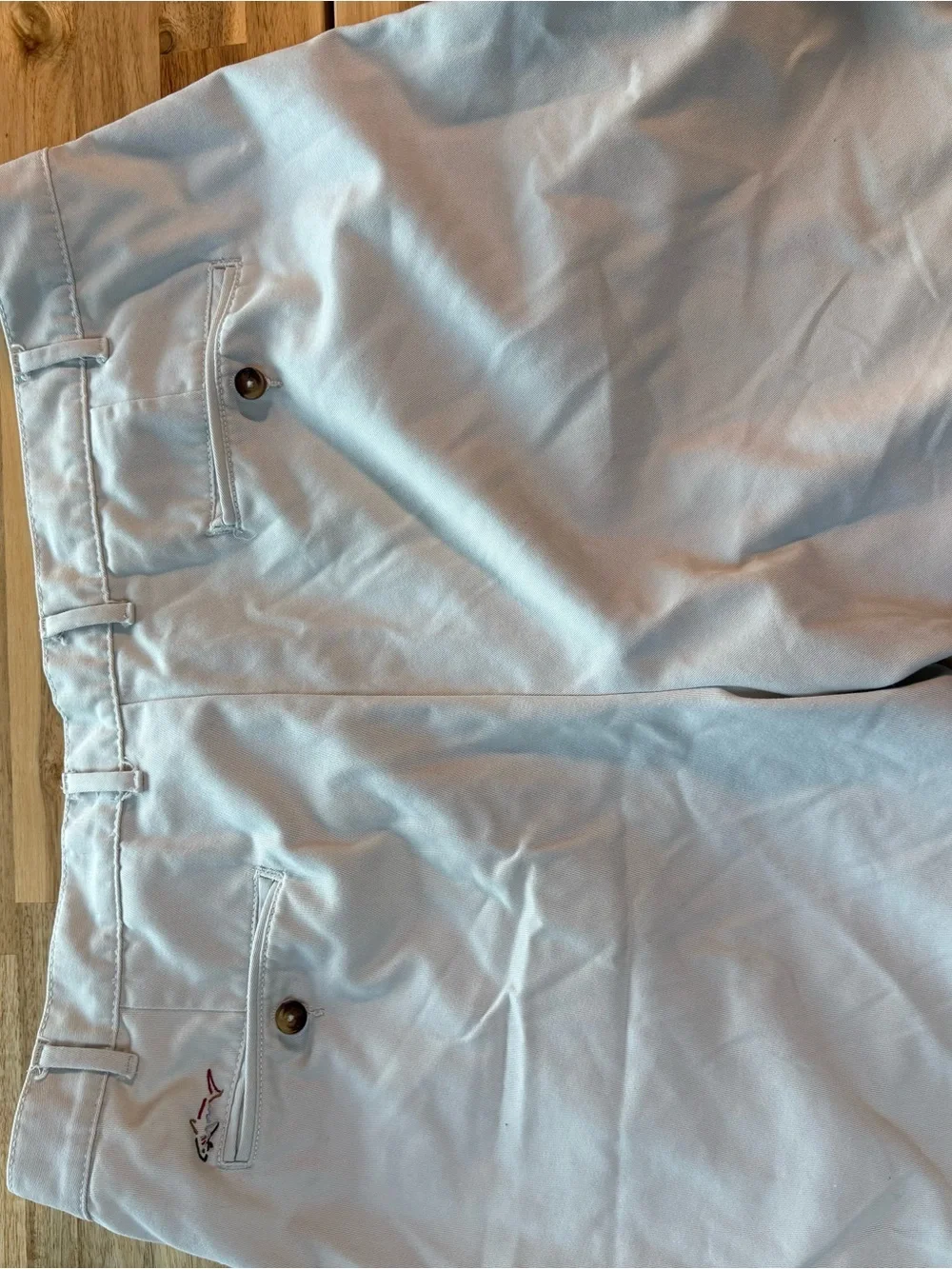 Greg Norman Collection Khaki and Light Gray Flat-Front Shorts